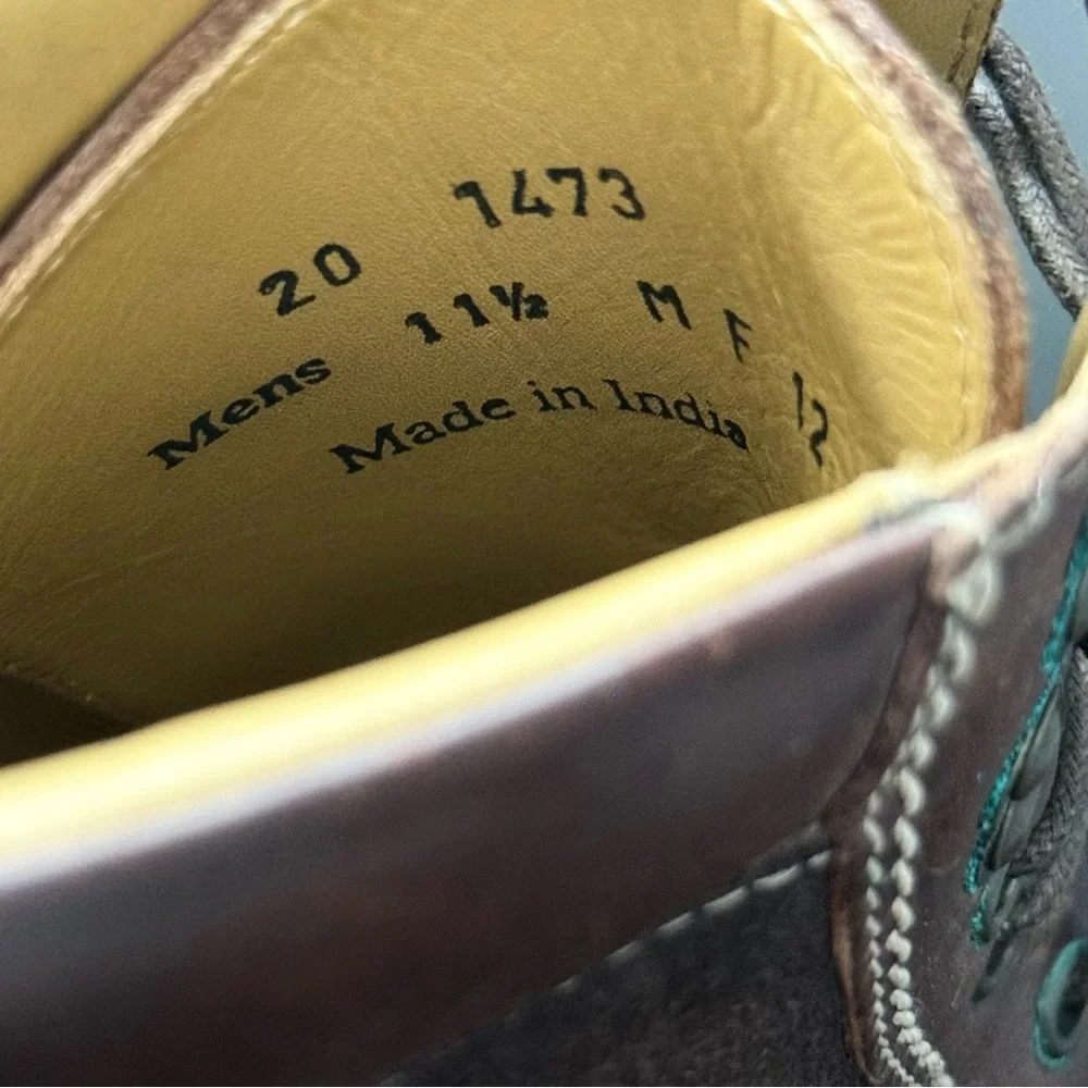 Johnston‎ & Murphy Barrett Moc Toe boots in brown leather Size 11.5 A32
